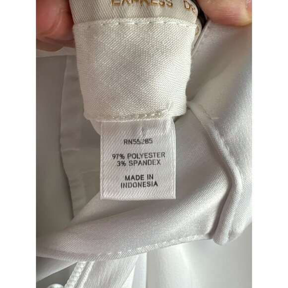 White Dress Pants By Express Design Studio Size 2 Womens - Picture 6 of 6